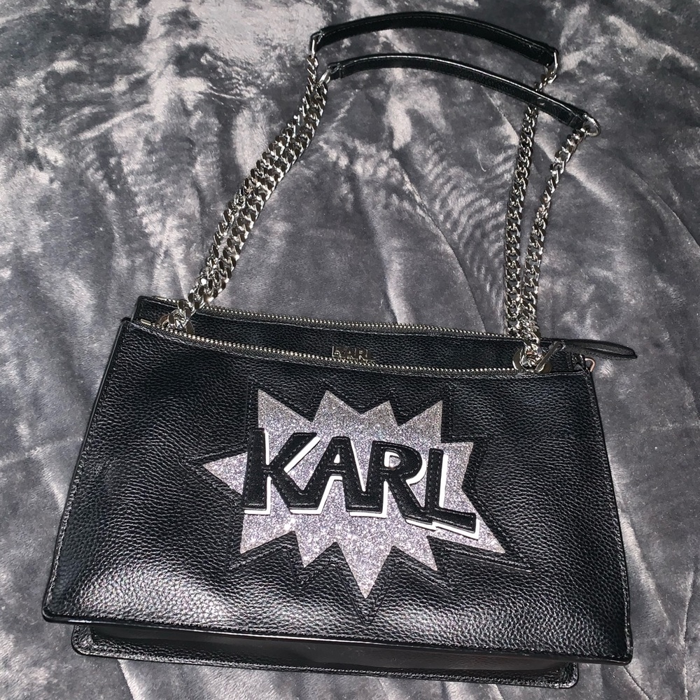 Karl Lagerfeld double zip crossbody bag